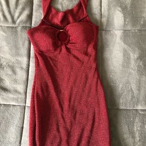 Red Halter mini dress